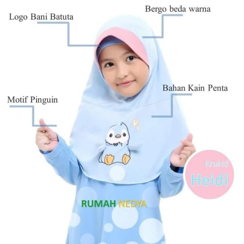 Kerudung Anak Heeidie Rabbani Ori