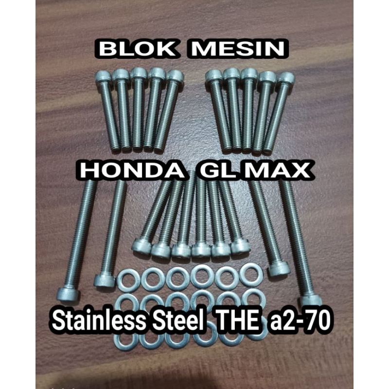 Baut Block Mesin Gl Max Blok Set Bak Kopling Original L Stainless