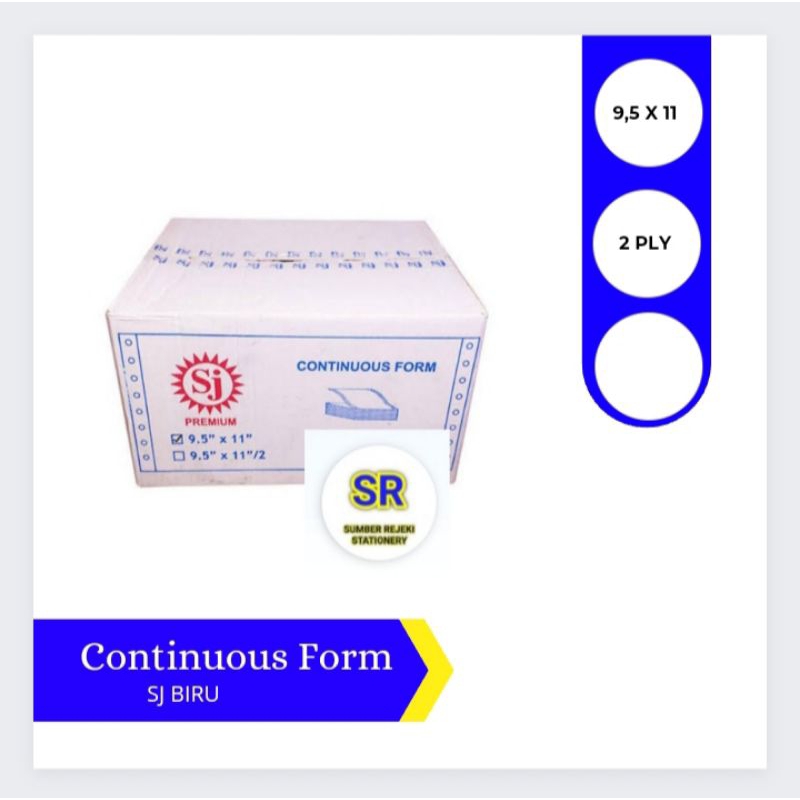 

CONTINUOUS FORM SJ PREMIUM (9,5 X 11) 2 PLY