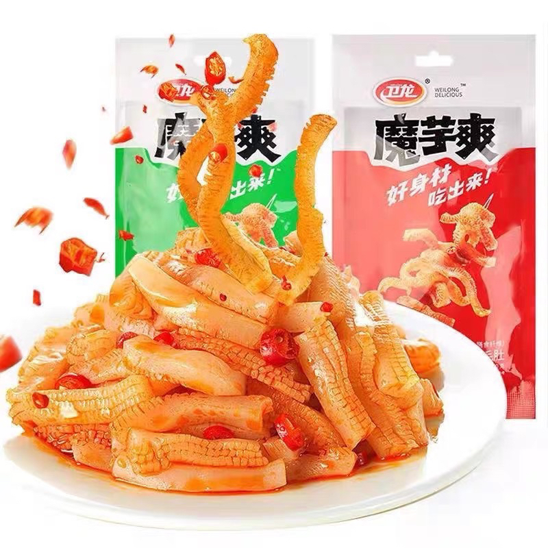 

cemilan instan vegetarian babat mo yu shuang 魔芋爽/WEILONG KONJAC 50gr HALAL