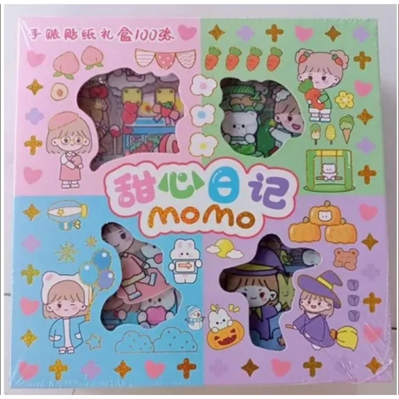 

100 LEMBAR STICKER MOMO, TEA TIME (RANDOM)