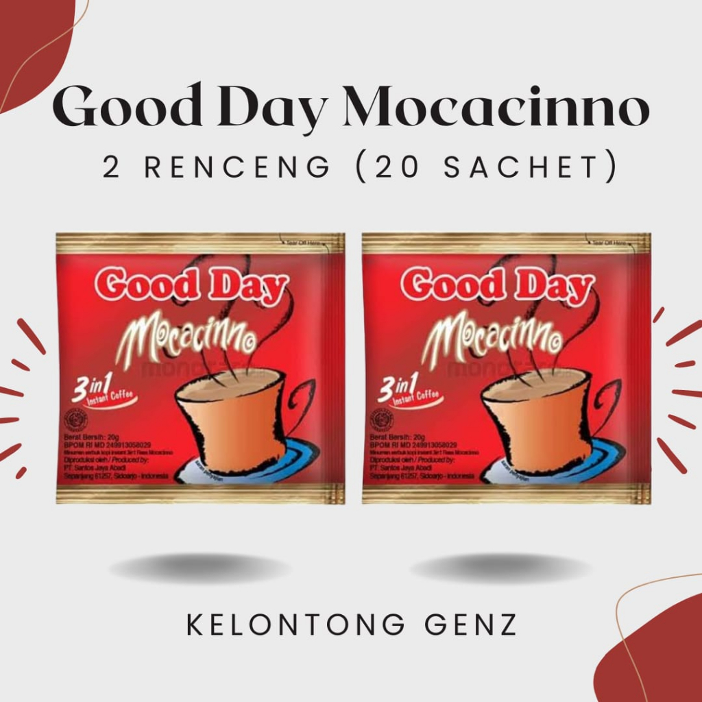 

Kopi Good Day Goodday Gooday Mocacinno Moccacino Moccacinno Mocacino Mokacino Merah 3in1 3in1 2 Renceng/20 Sachet