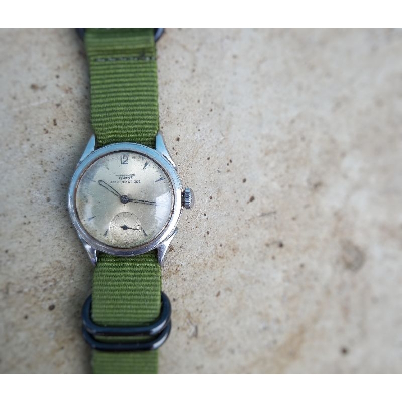 jam tangan arloji vintage tissot subsecond langka millitary