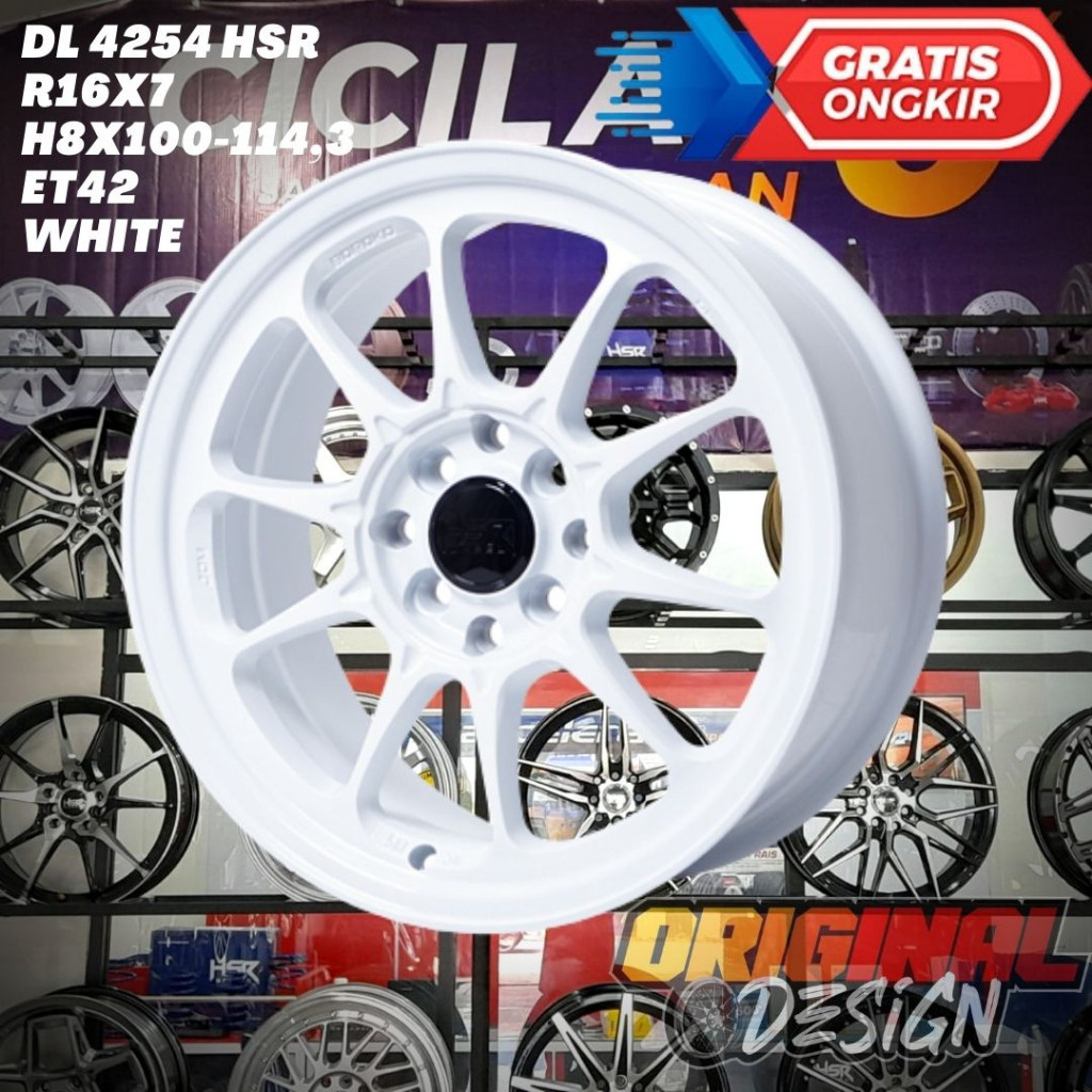 Velg Mobil Ring 16 HSR DL R16 WHITE/PUTIH BRIO , JAZZ , YARIS , SIRION