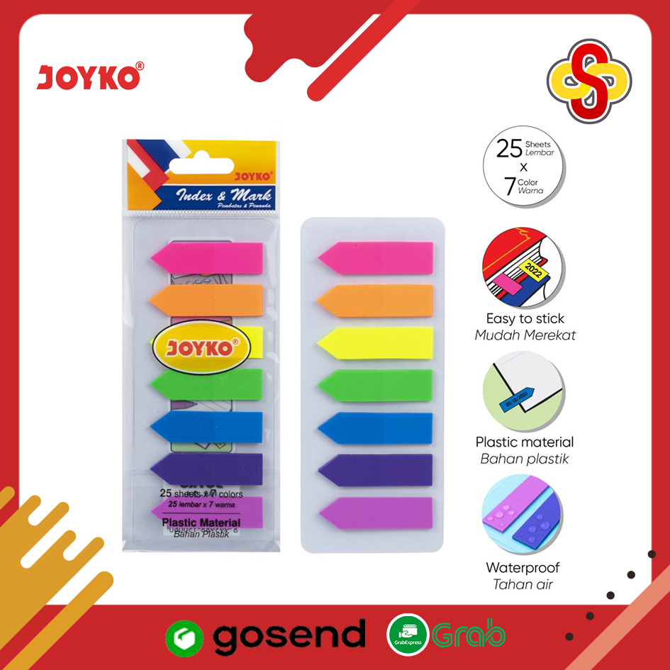 

Marker / Index / Penanda / Pembatas Plastik Panah Joyko IM-31 7 Warna