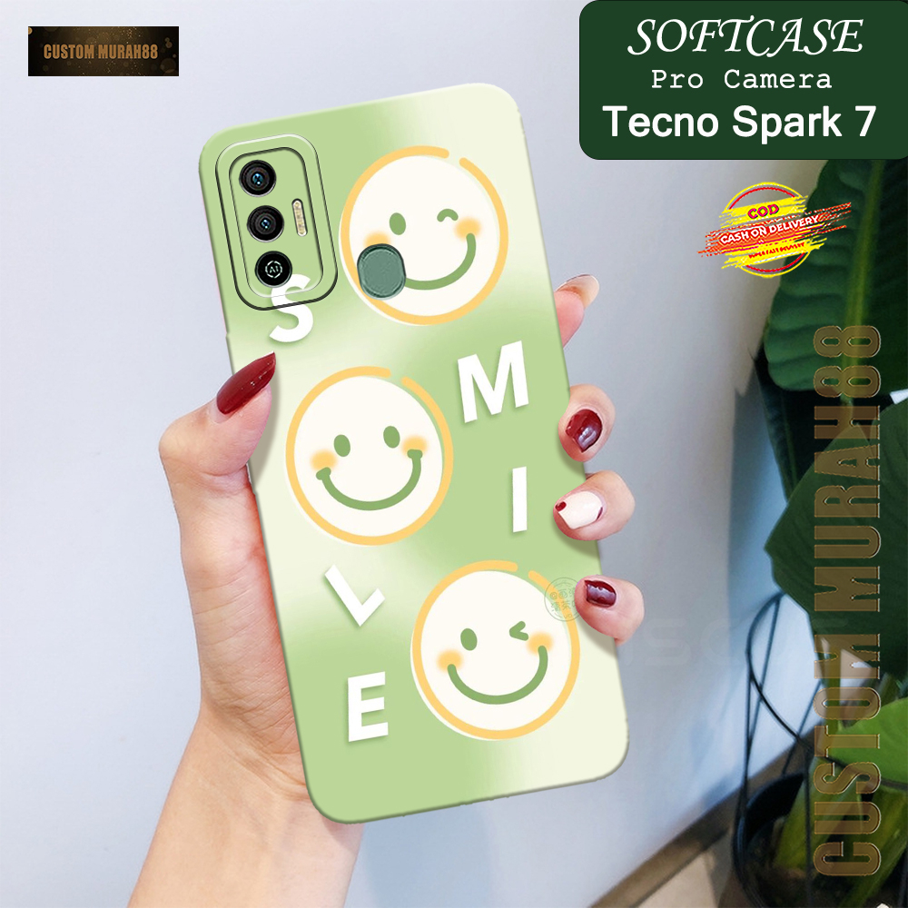 Lilystore- Case Tecno Spark 7 - Fashion Case Kartun - Casing Hp Tecno Spark 7 - Softcase Pro Camera