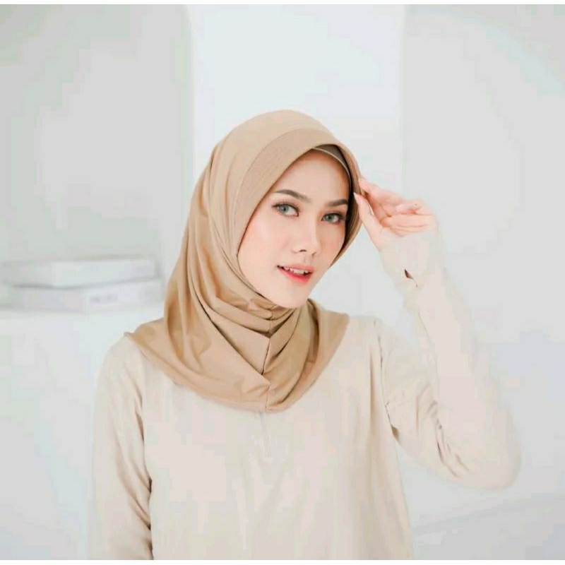 hijab sport jersey / hijab sport pet antem bahan jersey / hijab olahraga
