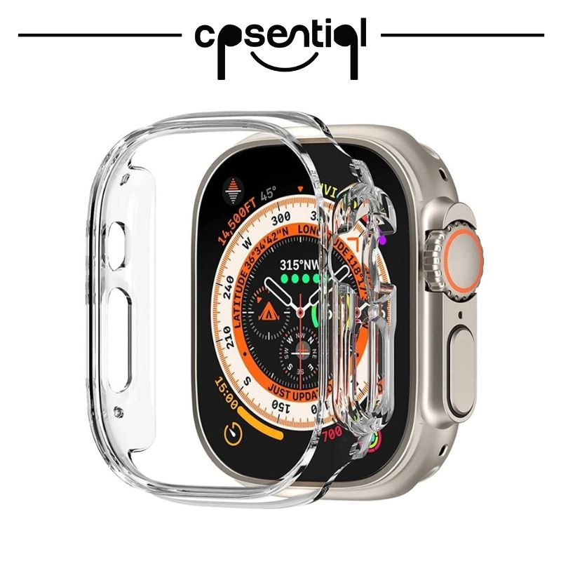 PROMO Case 2in1 Apple Watch Screen Protector Metallic iWatch Full Frame Bumper | Case + Tempered Glass Smart Watch | Casing Soft Case Jam Tangan Pintar Premium Electroplated