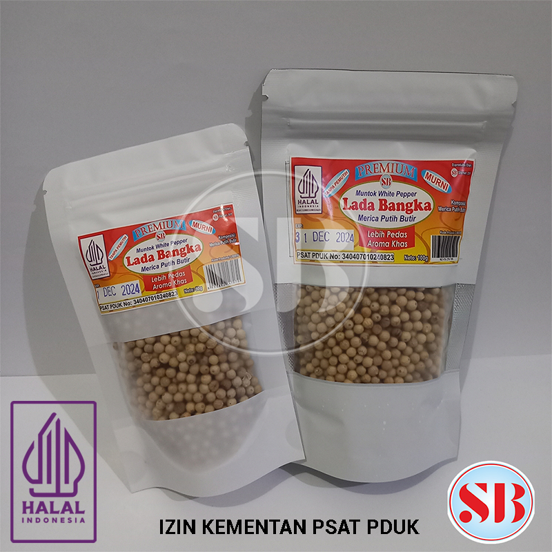 

LADA BANGKA PUTIH BUTIR (MUNTOK WHITE PEPPER)