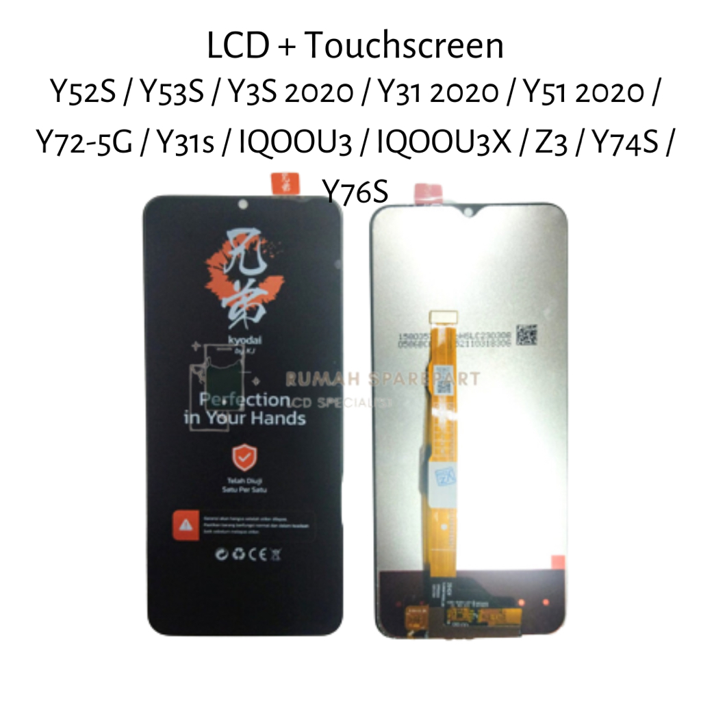 LCD + Touchscreen Vivo Y52S / Y53S / Y3S / Y31 2020 Ori Fullset