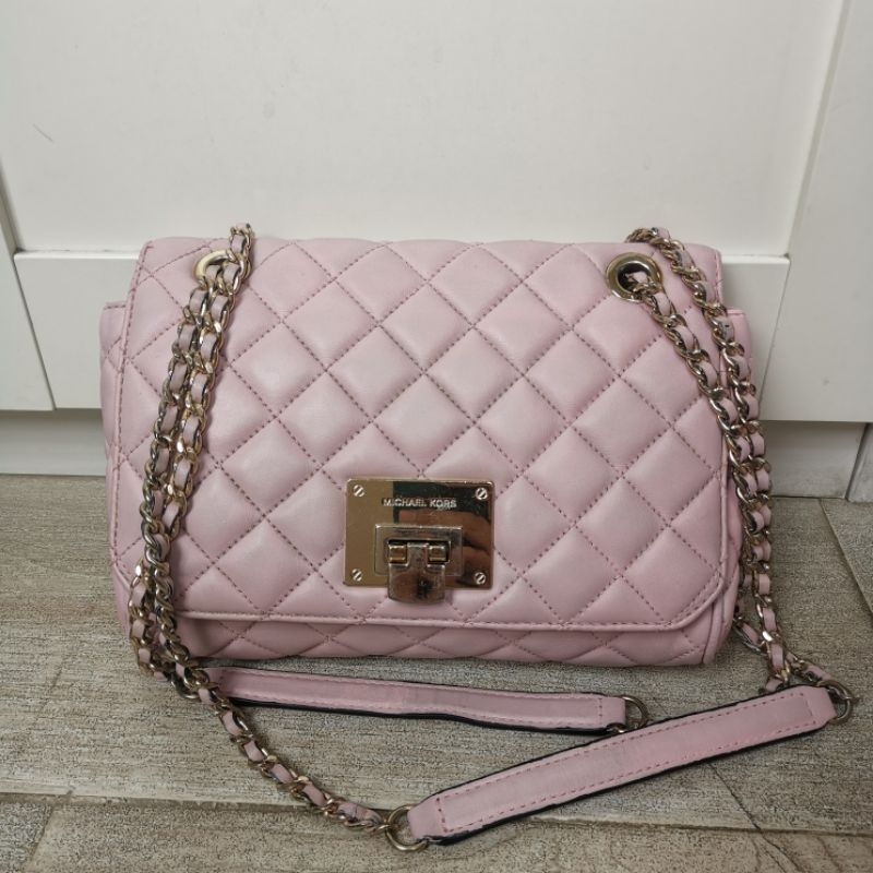 Harga NETT Tas MK Sloan Kulit Sling Bag Pink