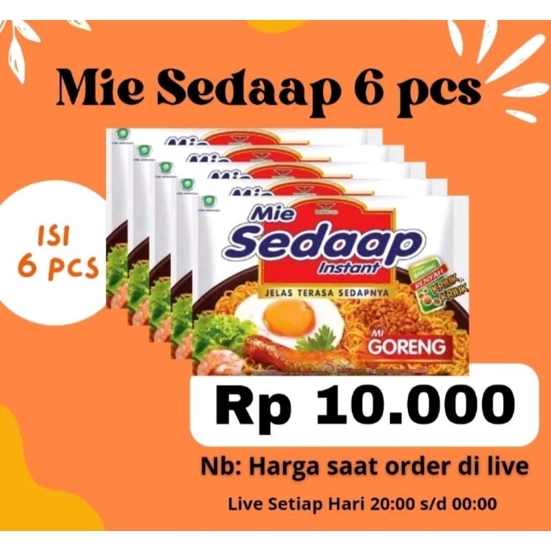 

mie sedap goreng isi 6 pcs