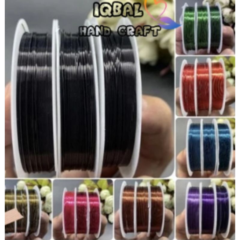 Kawat 0,3mm & 0,4mm Warna Warni - Kawat bahan - Bahan Bros - Kawat 0,4 dan 0,3 - Kawat Wire