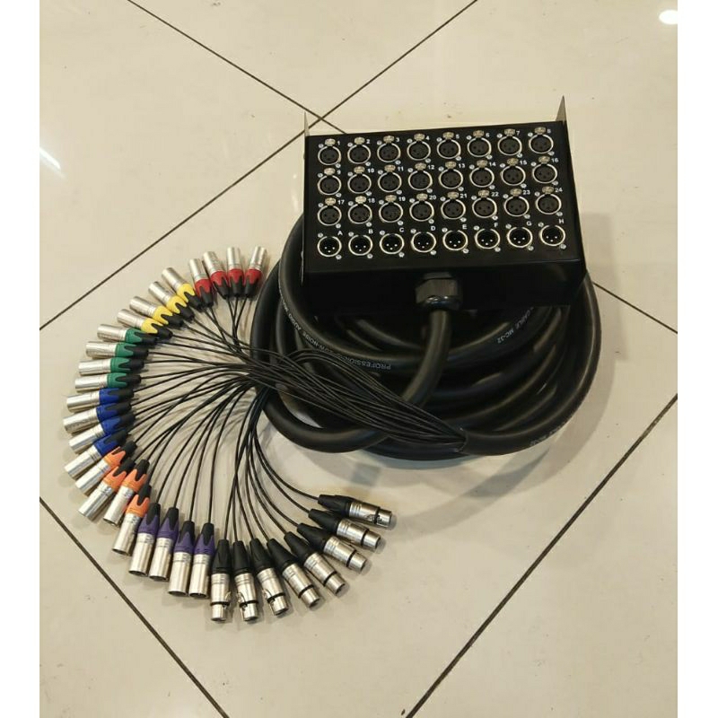 Snake kabel isi 32 chanel 24in 8out lengkap STX panjang 30meter