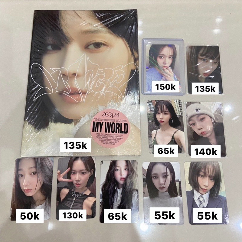 AESPA MY WORLD POB WITHMUU BANDINA SMSTORE MUPLANT KTOWN INTRO TABLOID