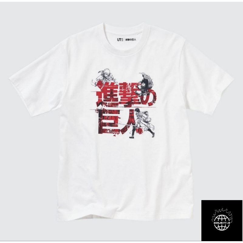 UT kaos lengan pendek uniqlo x aot Size XXL