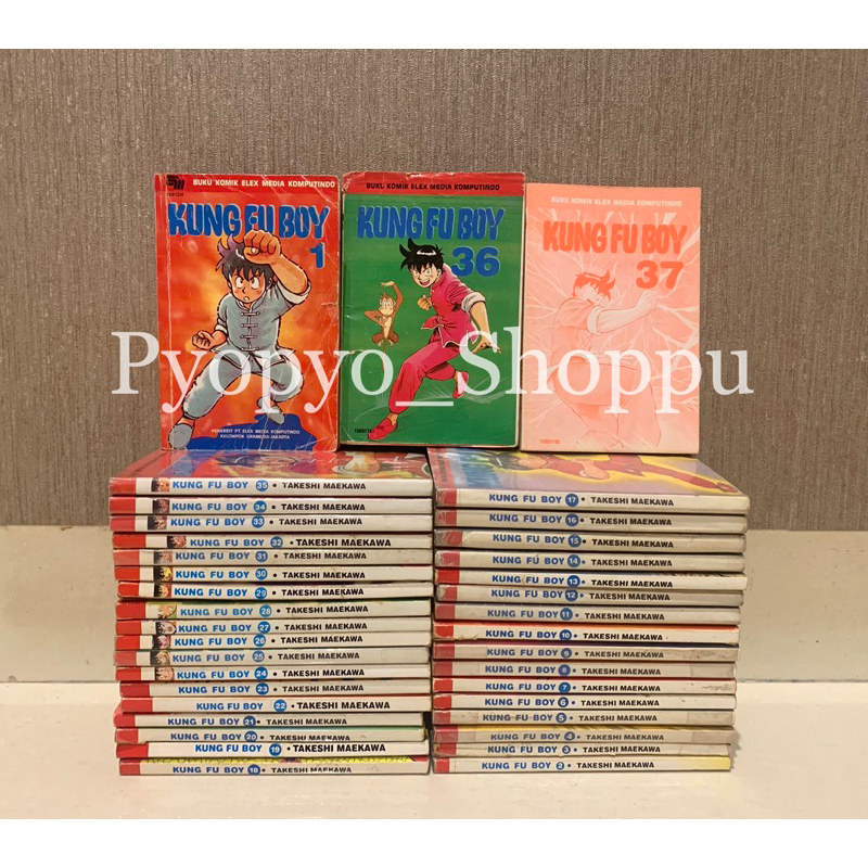 Komik Manga Set Kungfu Kung Fu Boy Classic Klasik 1-37 tamat Takeshi Maekawa