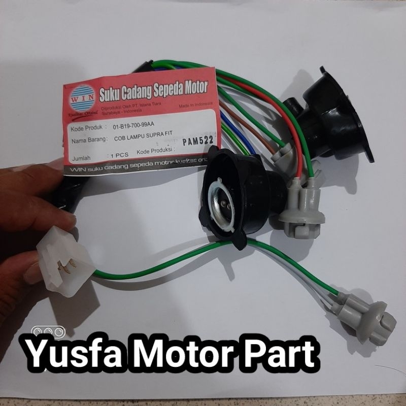 Fitting Soket Cob Kabel Lampu Depan Supra Fit Lama Old