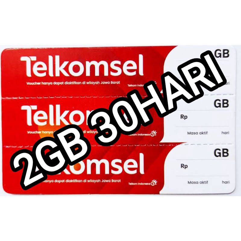 VOUCER TELKOMSEL 2GB 30HARI JATENG DIY