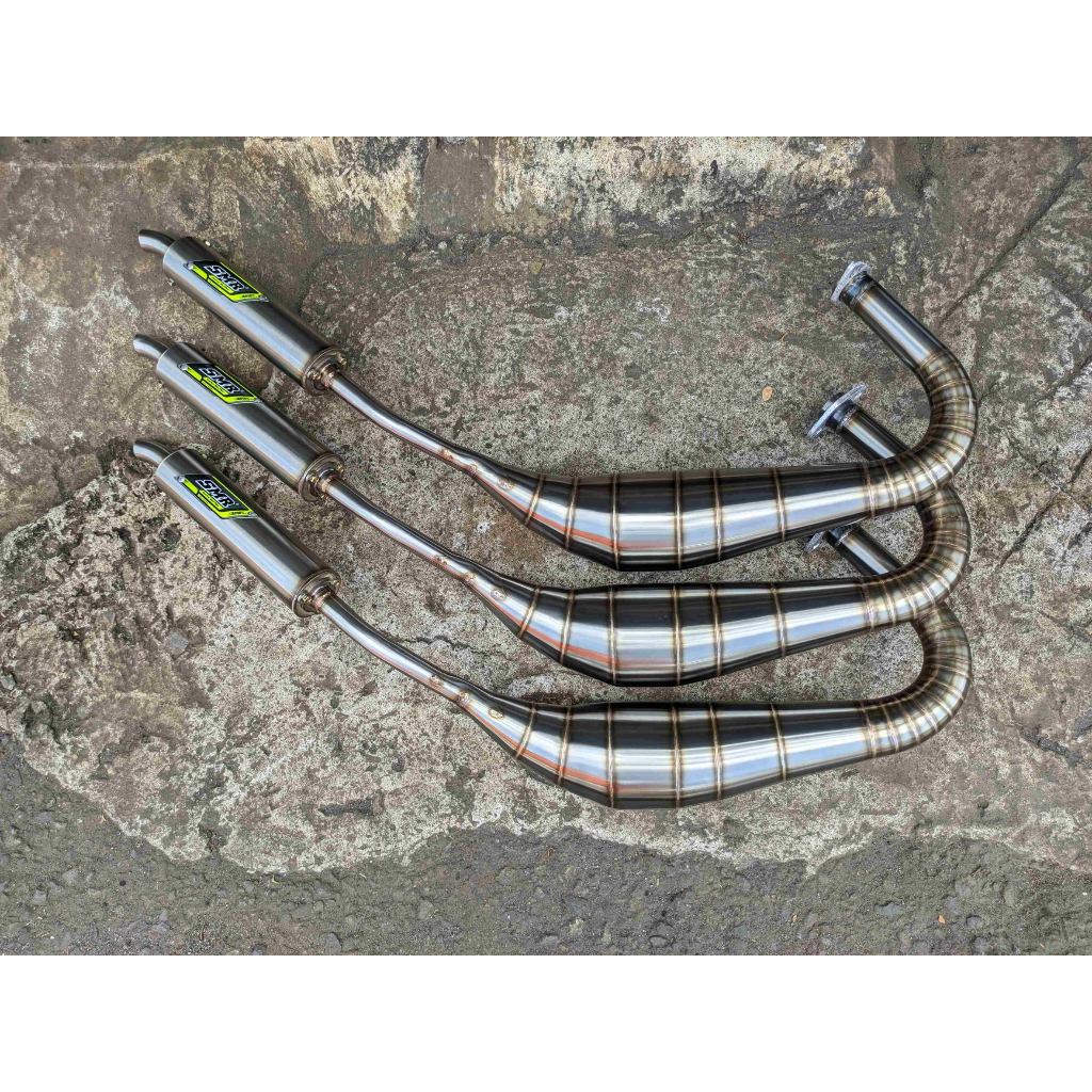 Knalpot SMR RX King Kolong PDK Scorpio Full Stainless Leher Cacing