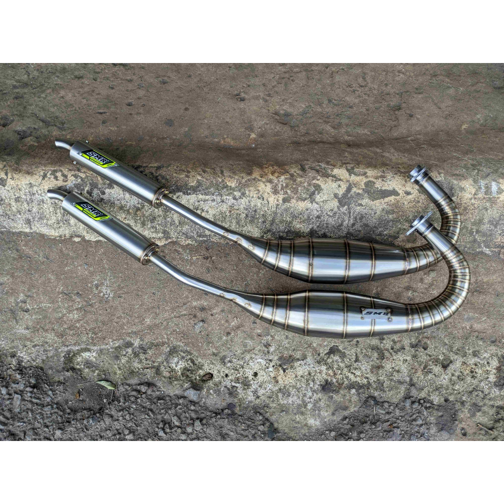 Knalpot Ninja ZX RR SMR Full Stenlis Leher Cacing