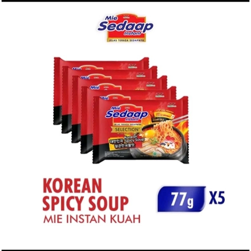 

MIE SEDAP ISI 5 VARIAN KOREAN SPICY SOUP