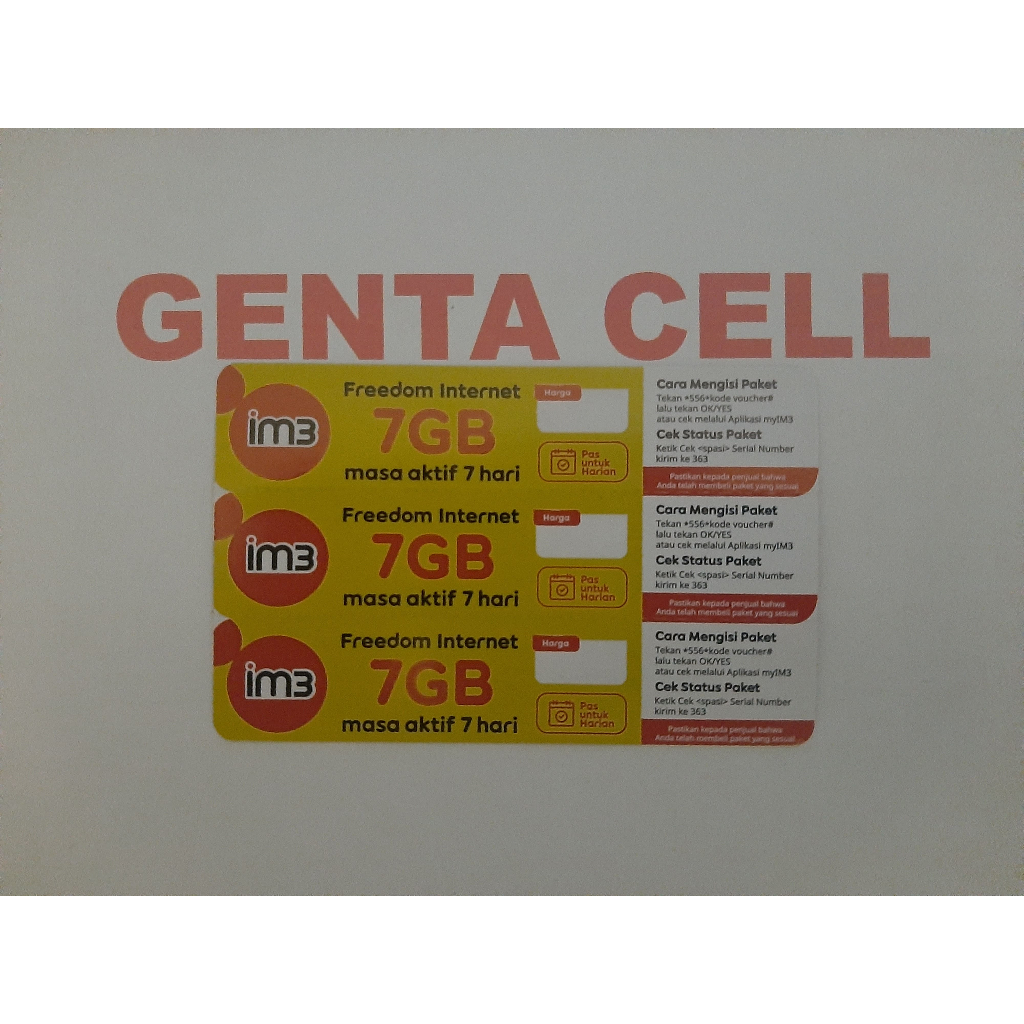 Voucher Indosat 7GB 7 Hari