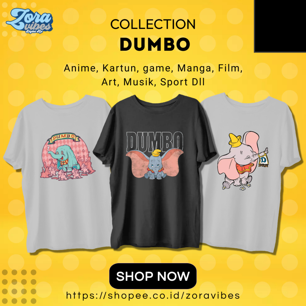 kaos dumbo / dumbo tee / tshirt murah