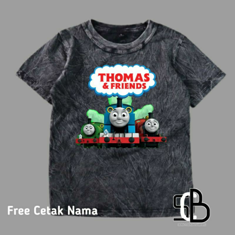 Kaos Anak Thomas and friends Katun Washed