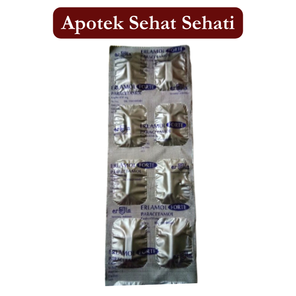 Erlamol Forte Paracetamol 650 mg Penurun Panas 10 Tablet