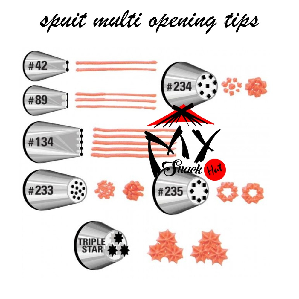 

SPUIT MULTI OPENING GRASS RUMPUT TIPS DEKORASI CAKE DECORATION DECORATING STAINLESS STEEL PREMIUM