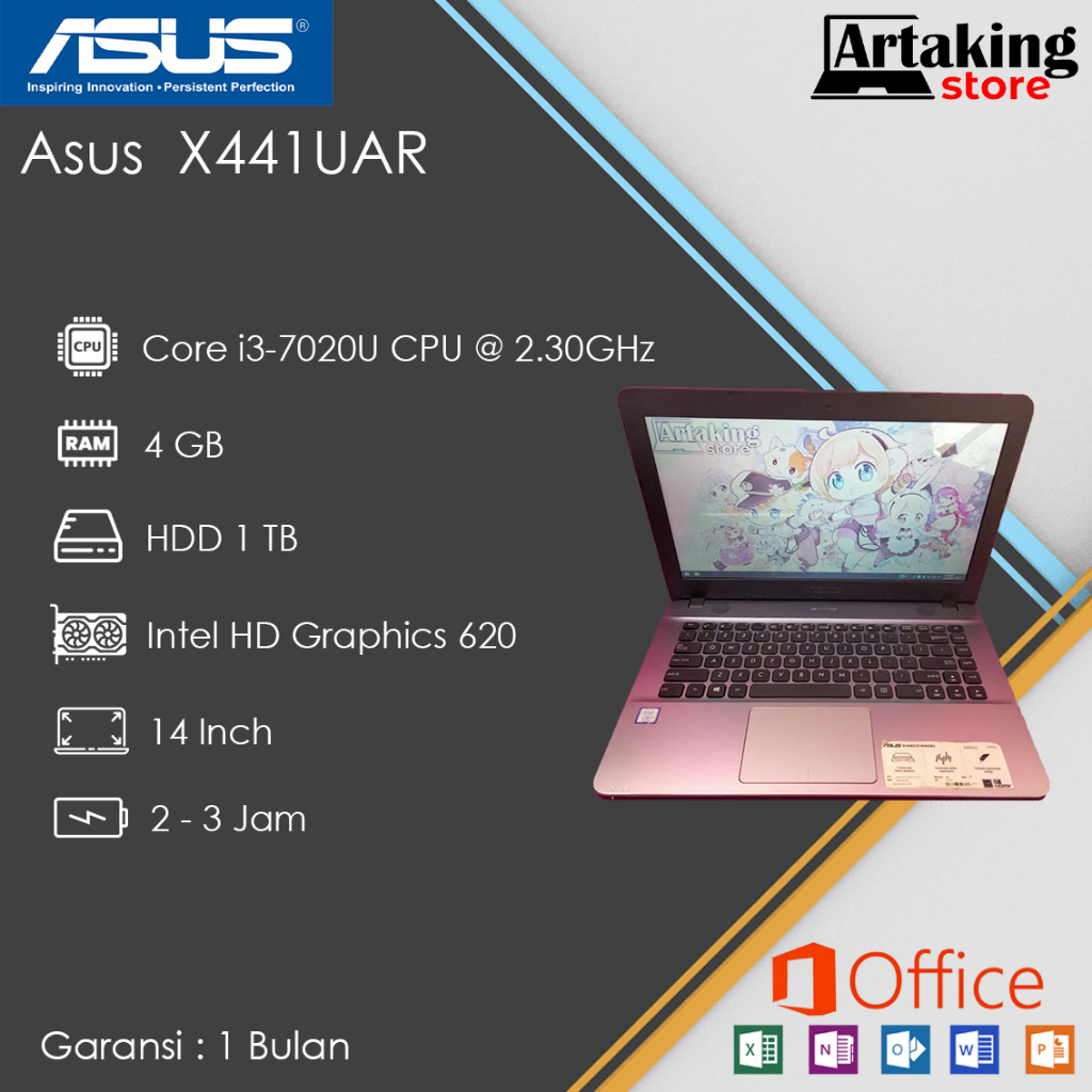 ASUS X441UAR | core i3 | Gen 7Th