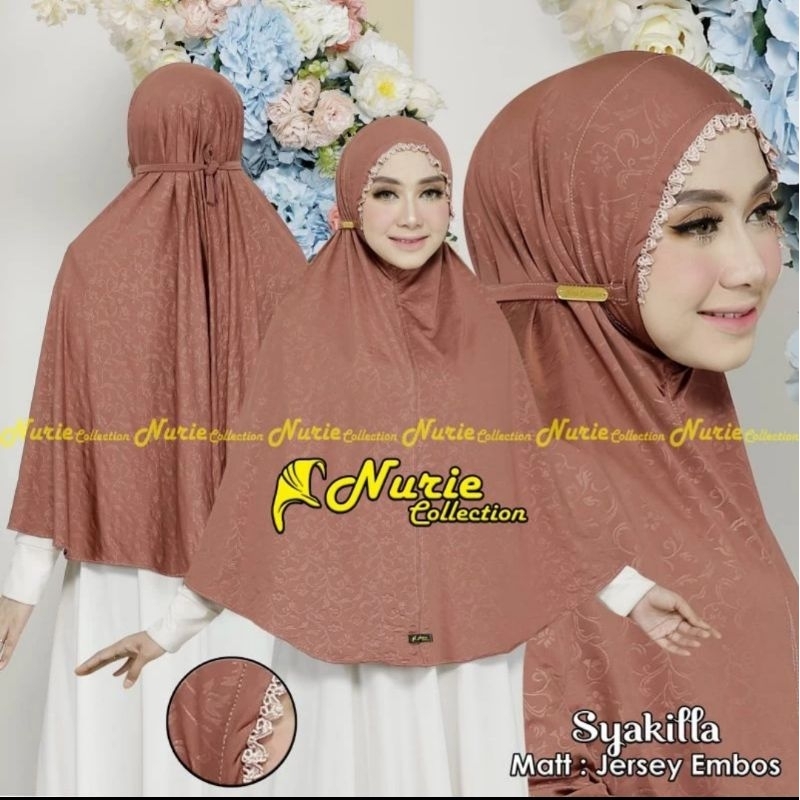 JILBAB INSTAN JERSY EMBOS BERGO JUMBO TALI RENDA