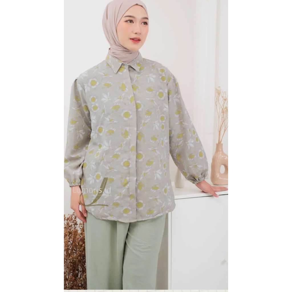 Adila Set Motif Setelan Mix Crinkle Terbaru