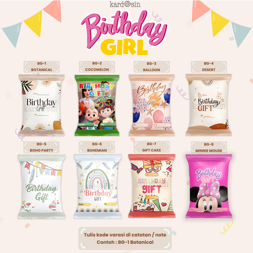 [HANYA KEMASAN] BIRTHDAY SNACK BAG POUCH ULANG TAHUN TAUN ANAK HADIAH GOODIE BAG MISTERY BAG HAMPERS PARSEL AMPLOP ANGPAO PACKAGING KEMASAN CHIKI MAKANAN COKLAT CHOCOLATE PERMEN CANDY BUNGKUS BINGKISAN KERTAS KOTAK GIFT IDEAS BOX PINTEREST AESTHETIC