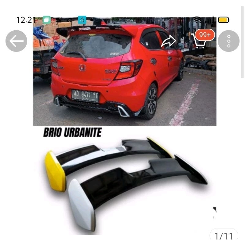 spoiler gt wing urbanite all new Brio