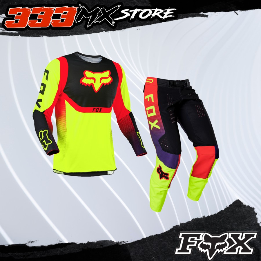 FOX 360 Voke Jerset Flo Yellow Motocross Jersey FOX 360 Voke Original