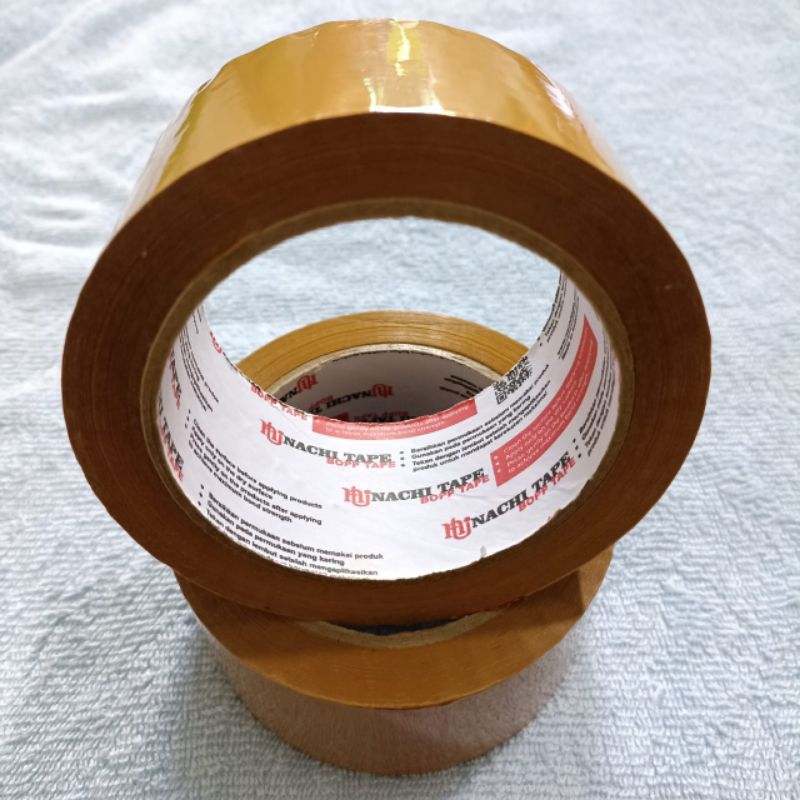 

Lakban Isolasi Selasiban Coklat Nachi Tape 2 inci 48mm x 100yard