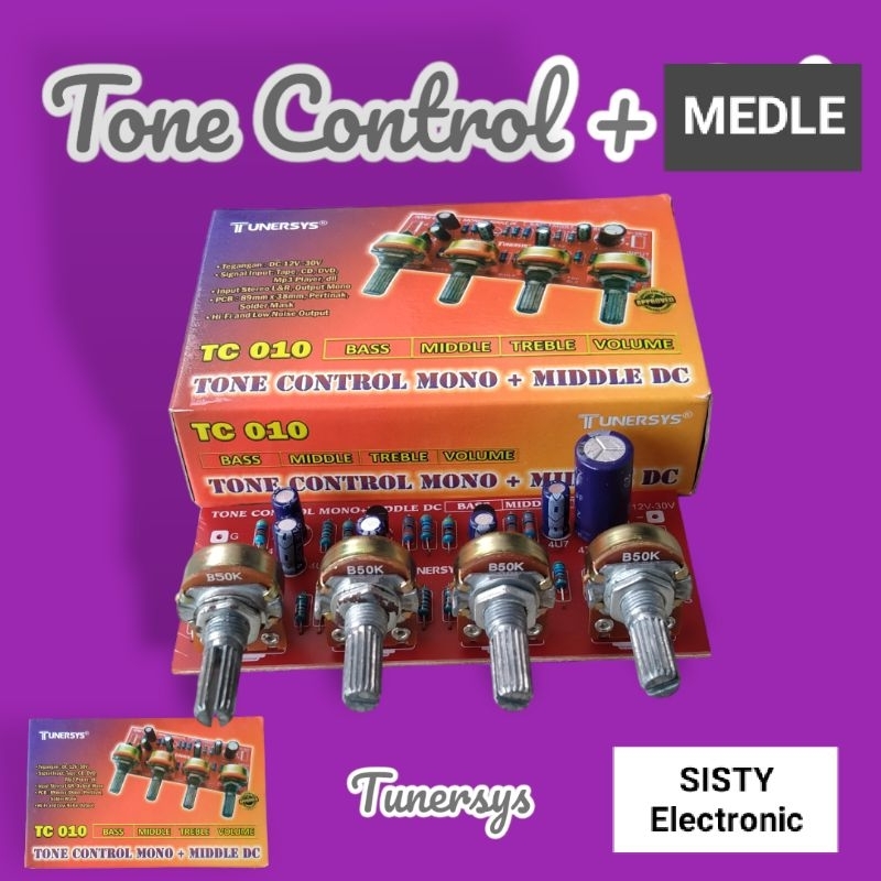 Tone Control Mono Plus Medle Dc 12v-30V Tunersys