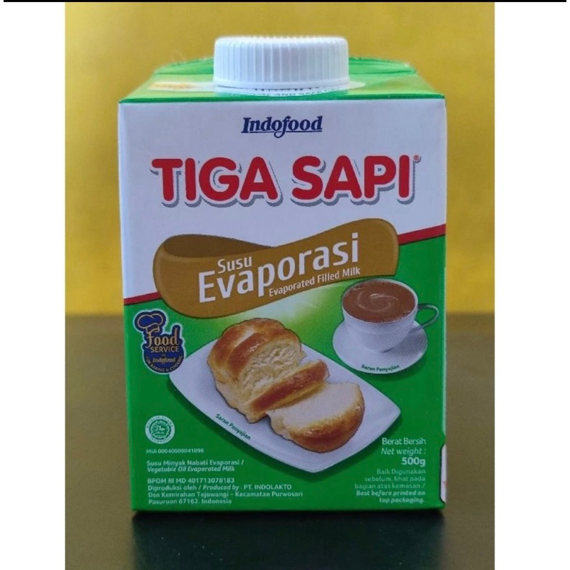 

susu evaporasi tiga sapi kemasan 500ml