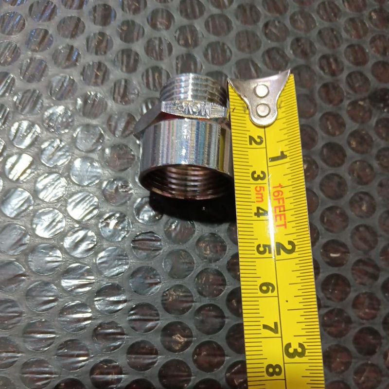 sambungan sok nepel kuningan crom drat luar 1/2 inch drat dalam 3/4 inch Move