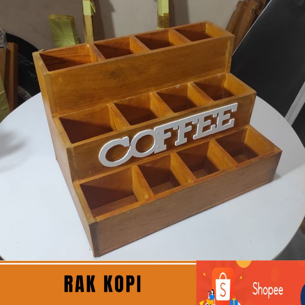 RAK KOPI SACHET COFFEE MINIMALIS 3 SUSUN