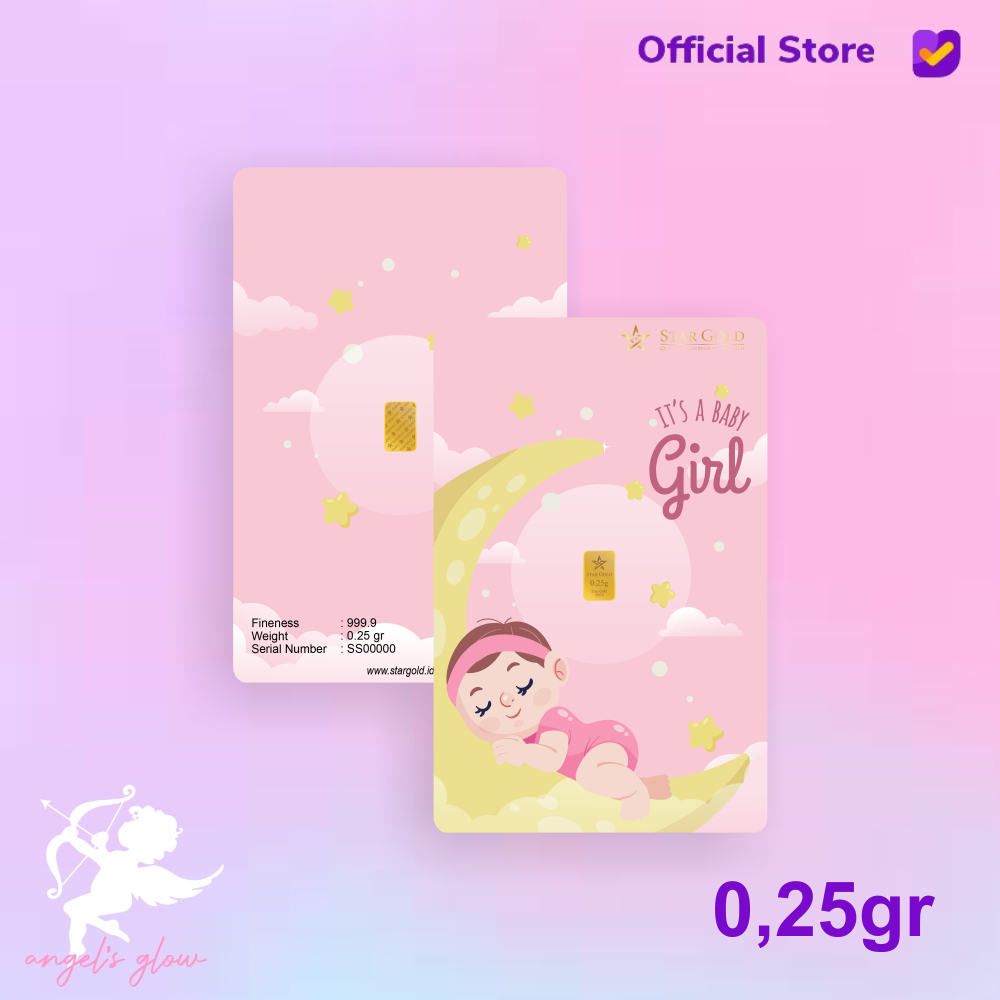 Logam Mulia StarGold Micro Gold Series Baby Girl Berat - 0,25gram