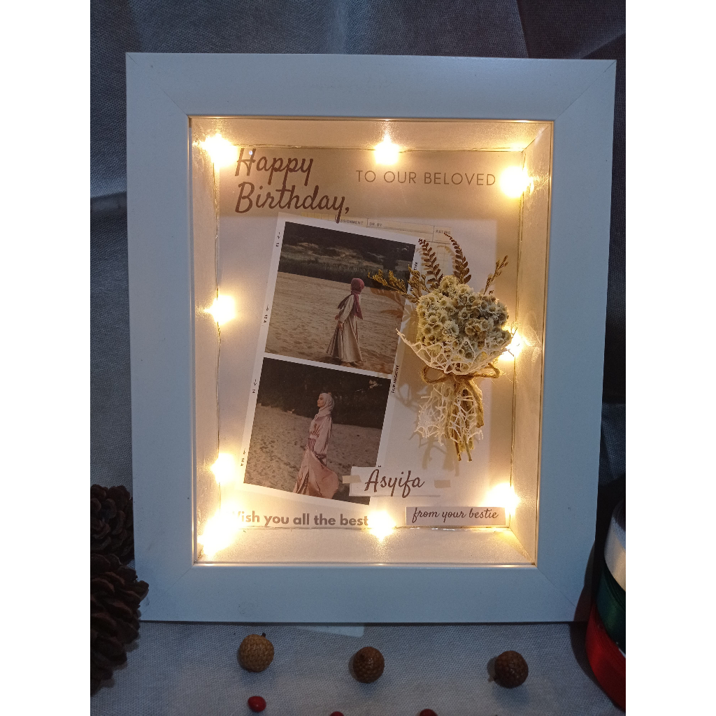 (PROMO) Frame 3D aesthetic | Frame 3D rustic | Flower in frame | Edelweis in frame | Kado wisuda | K