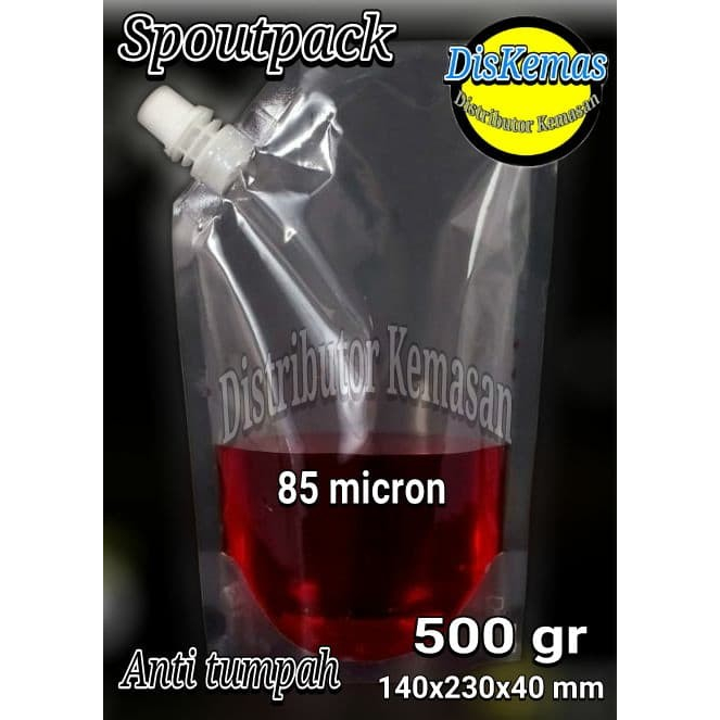 STANDING POUCH SPOUTPACK 500 ML KEMASAN CAIRAN-MINUMAN