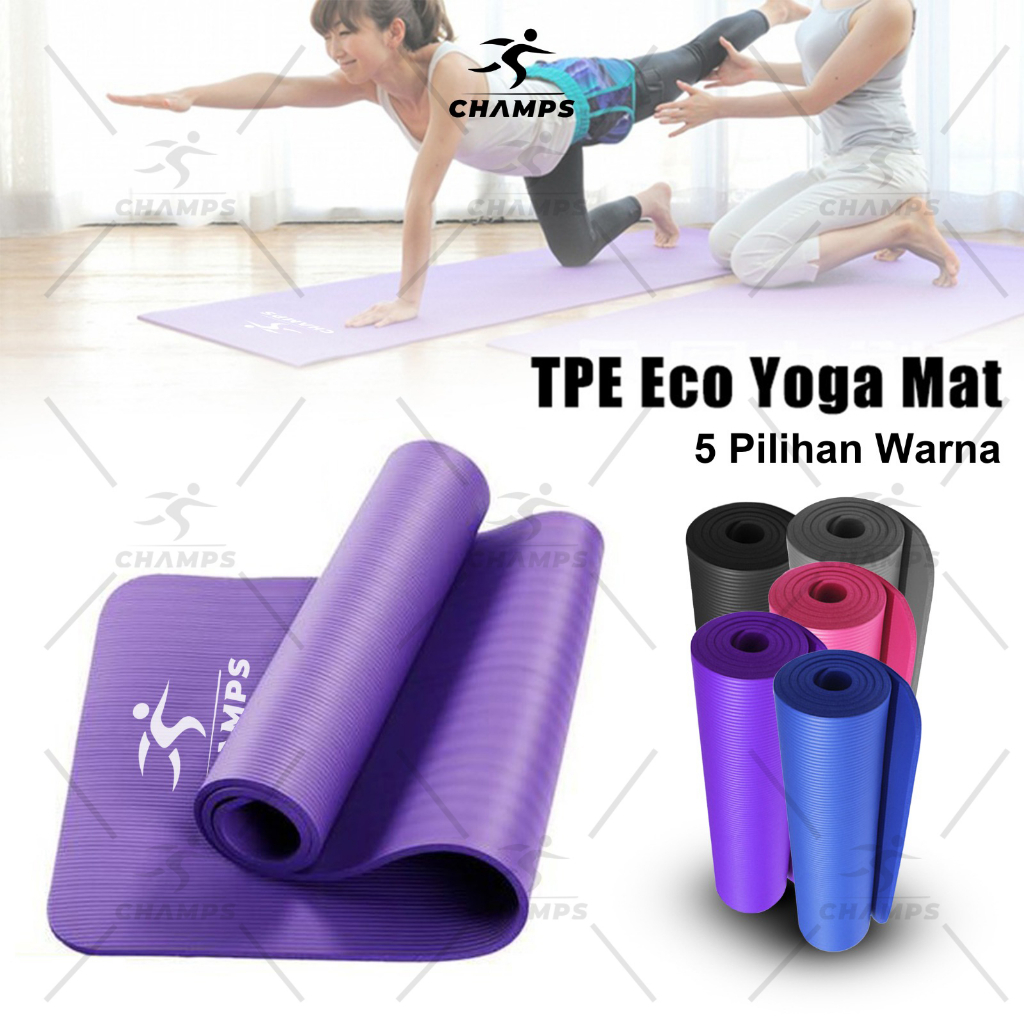 CHAMPS Matras Yoga MatKarpet MatTikar PROMO FREETAS Tebal 8mm-CH-YM 08