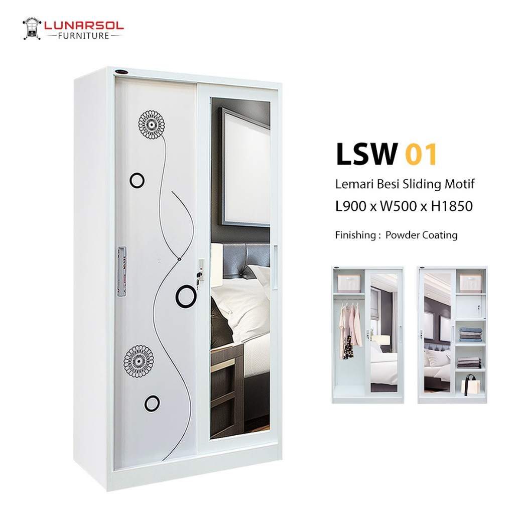 Lemari Pakaian Lemari Baju Lemari Besi LSW Minimalis Tebal Anti Banjir