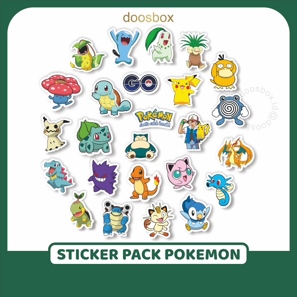 

Stickerpack Pokemon // Vynil Laminating // Cetak Sticker Bentuk