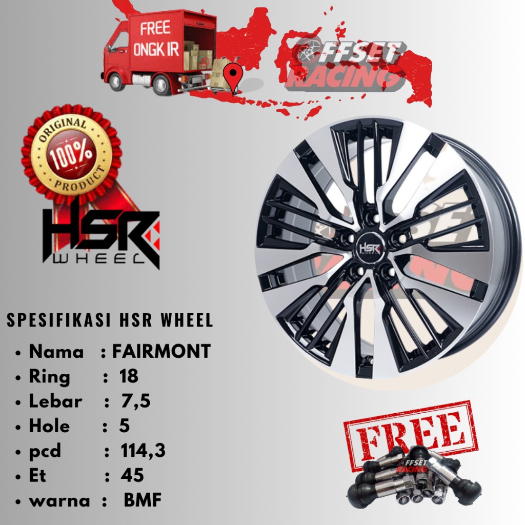 Velg mobil original Vellfire, Voxy Alphard New R18 HSR FAIRMONT free kirim