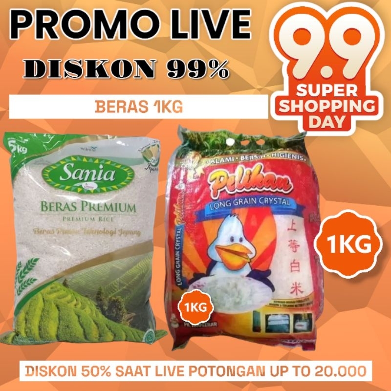 

Beras 1kg Live Murah Promo 9.9 Beras Promo Termurah